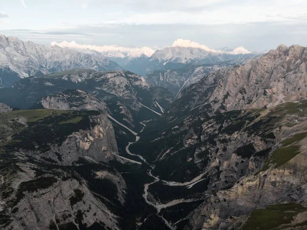 Alpejska Panorama Szczytu Góry Tre Cime Lavaredo Sexten Dolomites Belluno — Zdjęcie stockowe
