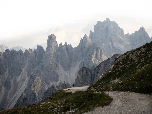 Alpina Panorama Över Cadini Misurina Bergskedja Grupp Från Tre Cime — Stockfoto