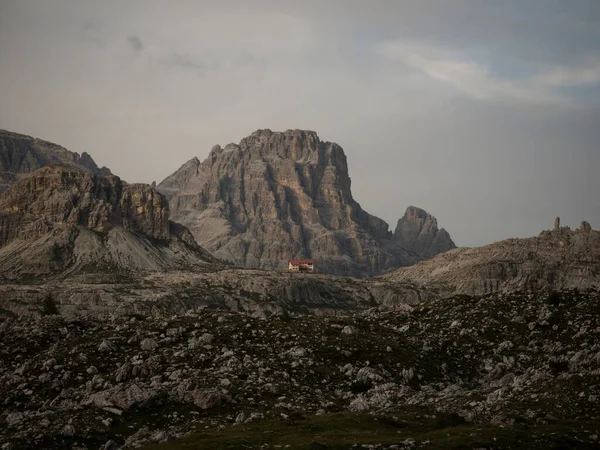 Panorama Alpin Cabane Locatelli Cabane Montagne Tre Cime Lavaredo Sexten — Photo