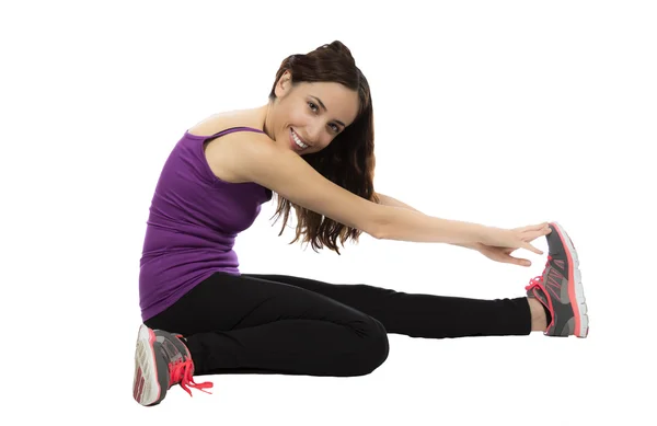 Stretching Fitness Frau — Stockfoto