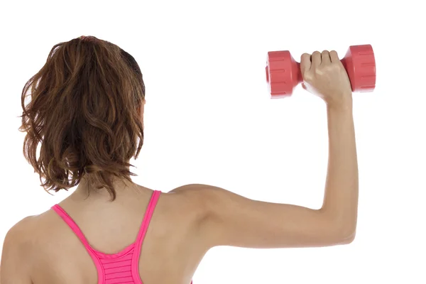 Fitness woman training her arms — Stock Photo, Image