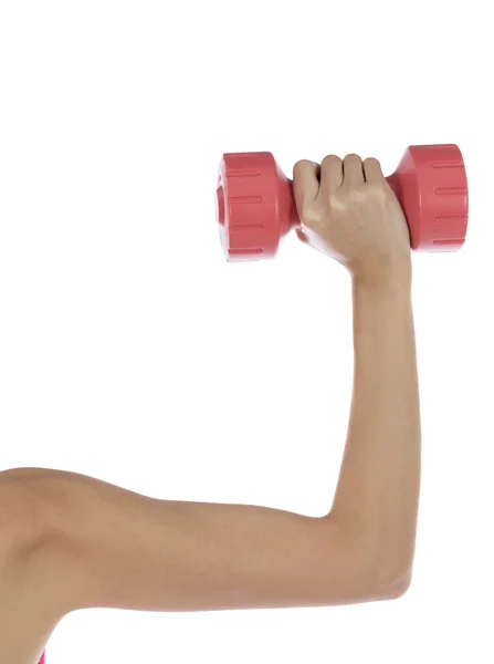 Woman arm lifting weight — Stock Photo, Image