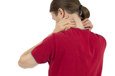 boyun ağrısı olan adam