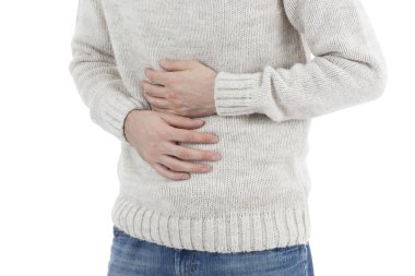 Man in stomach pain clipart