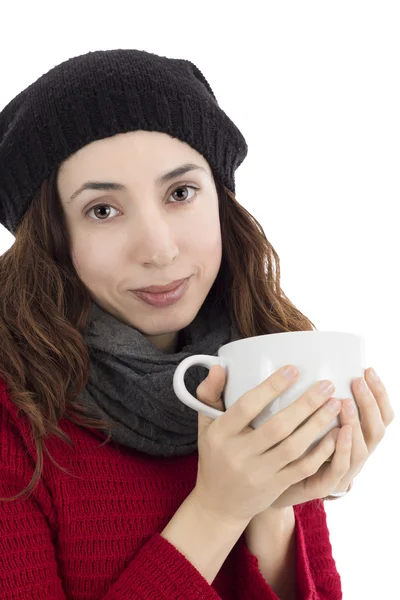 Woman enjoying her cup of tea — Stock Photo, Image
