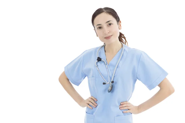 Friendly female nurse or doctor — Stock Photo, Image