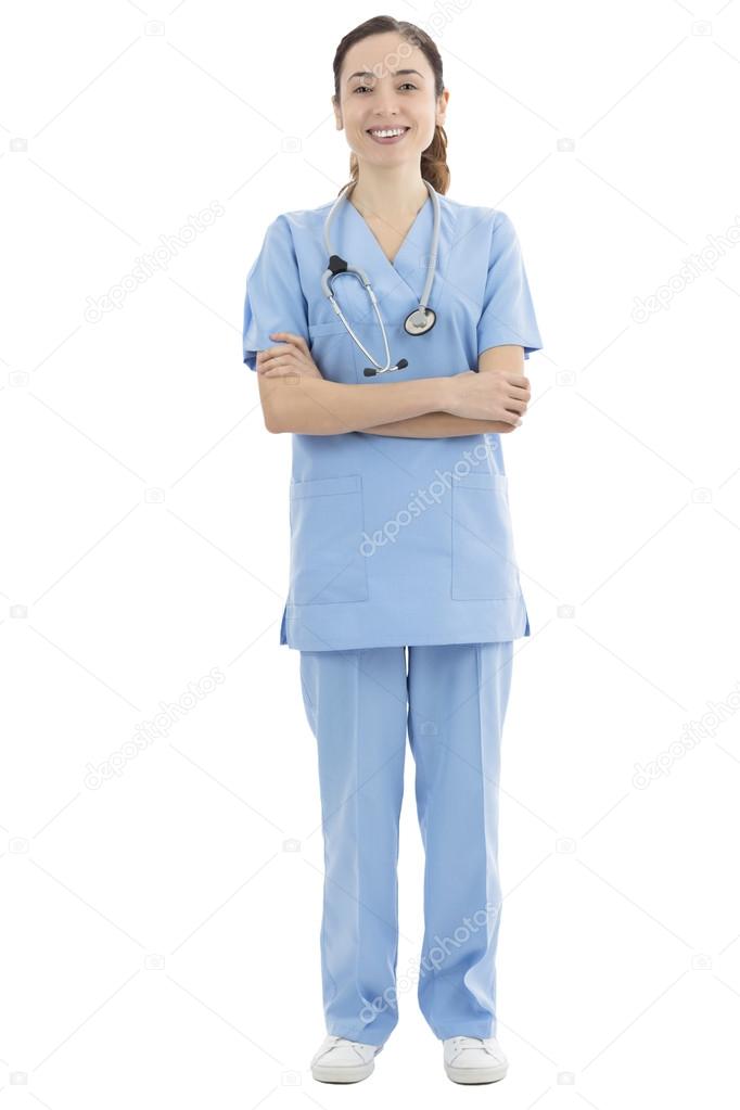 Female doctor or nurse, full length