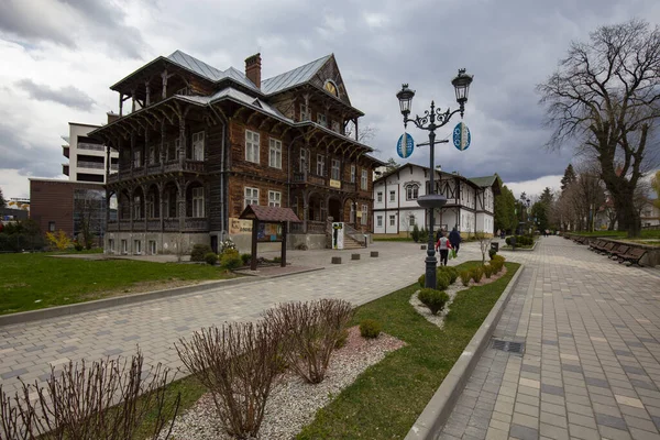 Abril 2021 Truskavets Balneario Ucrania Museo Arte Mikhail Bilas Calle — Foto de Stock