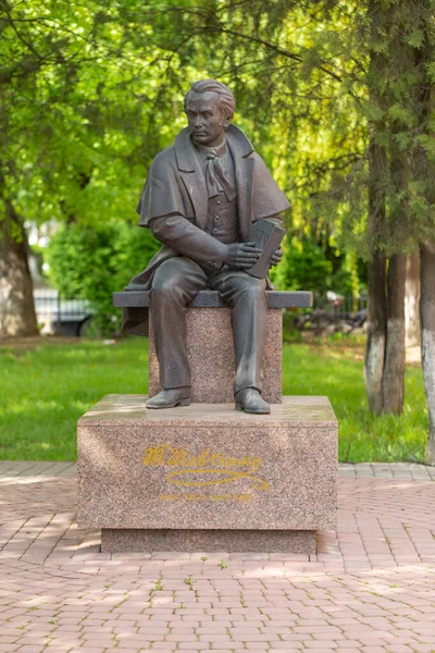 Mai 2021 Berehove Stadt Transkarpatien Ukraine Statue Des Ukrainischen Dichters — Stockfoto