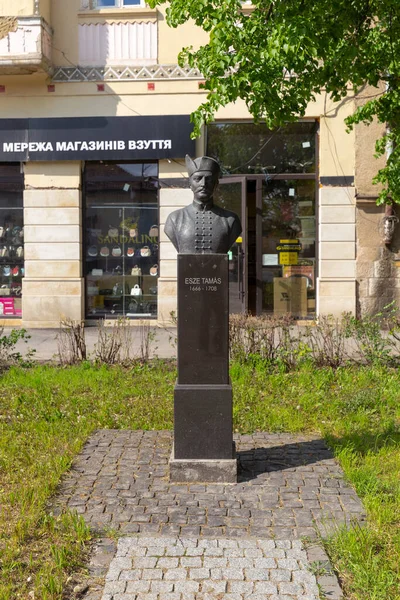 Mai 2021 Berehove Stadt Transkarpatien Ukraine Statue Von Esze Tamas — Stockfoto