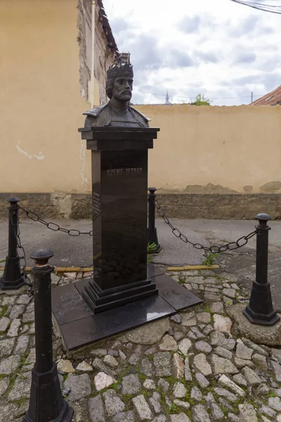 Mai 2021 Berehove Stadt Transkarpatien Ukraine Statue Von Szent Isvtan — Stockfoto