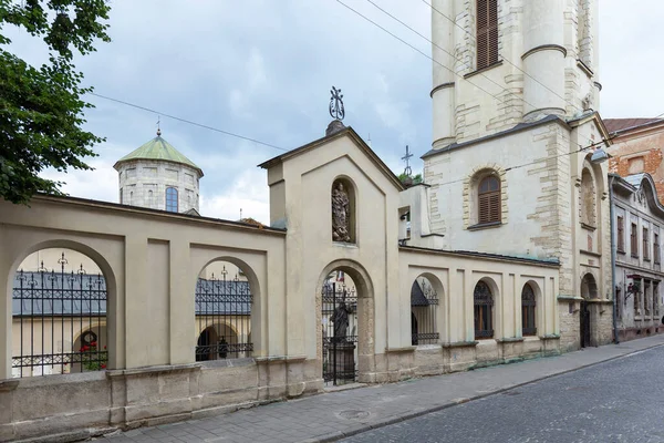 Arquitectura Ciudad Lviv Calle Virmenska Catedral Armenia Asunción Santísima Virgen — Foto de Stock