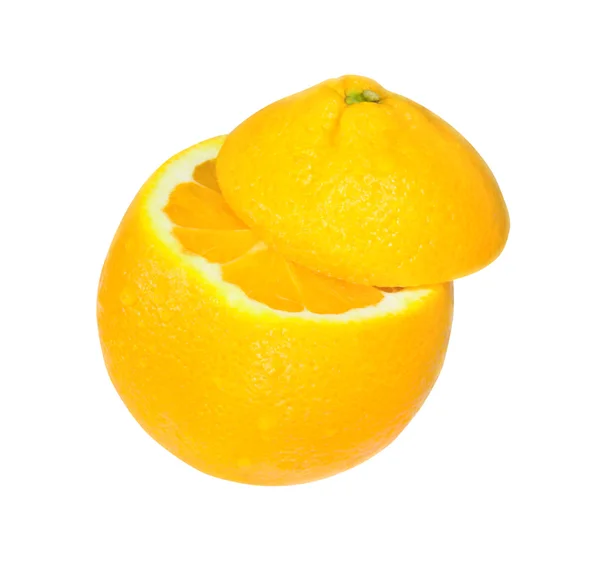 La naranja cortada — Foto de Stock