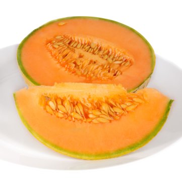 The cut melon