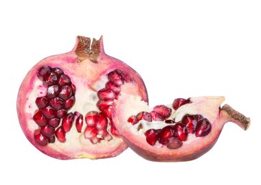 beyaz zemin üzerine nar