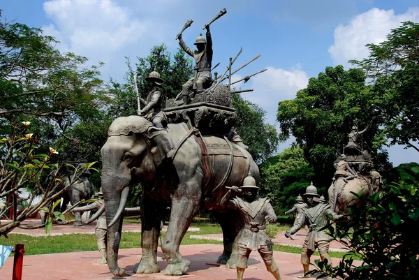 Ayutthaya, Thailandia: Elephant Memorial — Foto Stock