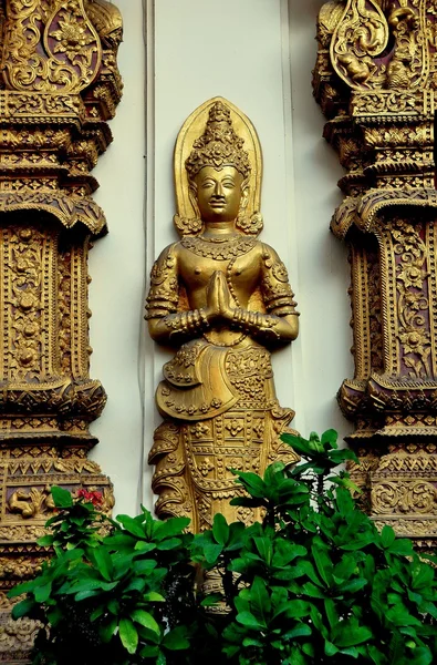 Chiang Mai, Thajsko: Pozlacený Buddha na Wat Phan na — Stock fotografie