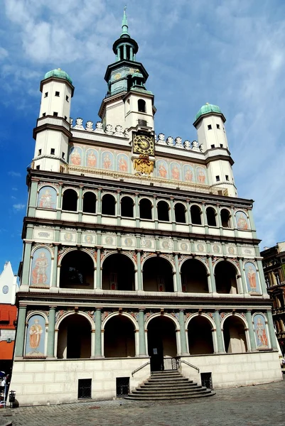 Poznaň, Polsko: Renesanční Ratusz radnice — Stock fotografie