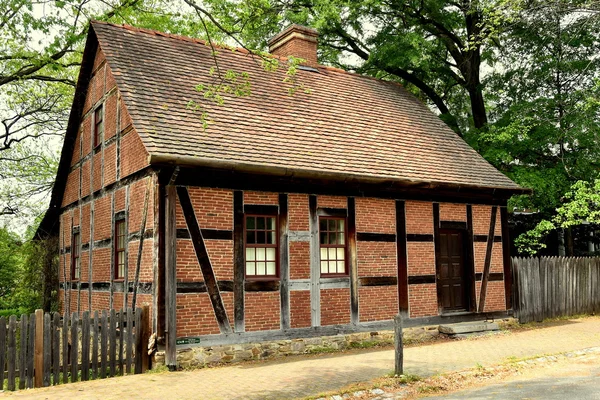 Gammala Salem, NC: 1768 Mähren femte hus — Stockfoto