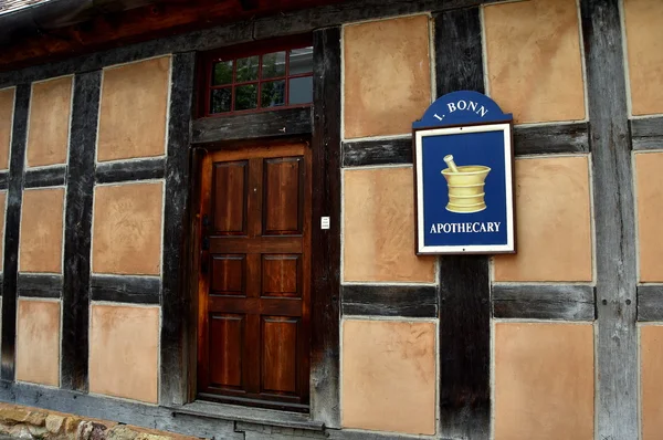 Old Salem, NC: Aothecary Shop on Main Street — Stock Photo, Image