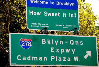 Brooklyn, Ny: Brooklyn Otoyol İşaretleri hoş geldiniz