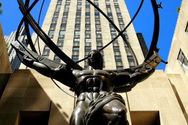 NYC; Atlas dünyayı Rockefeller Merkezi'nde Holding