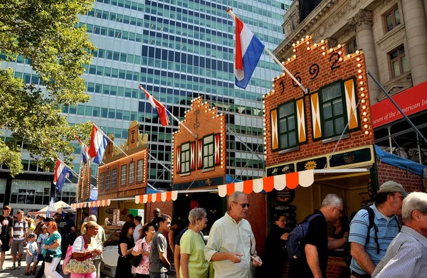 NNYC: New Amsterdam Village Gabled Houses — Stock Photo, Image