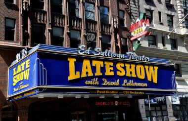 NYC: Late Show Marquee at Ed Sullivan Theatre clipart