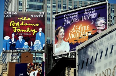 Nyc: Times Meydanı'nda Broadway Billboards