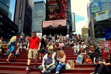 Nyc: Times Square Görüntüleme Merdivenleri