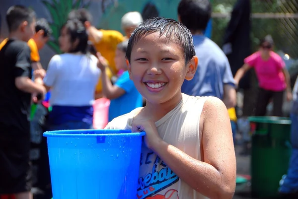NYC: Мальчик на Бирманском фестивале Thingyan — стоковое фото