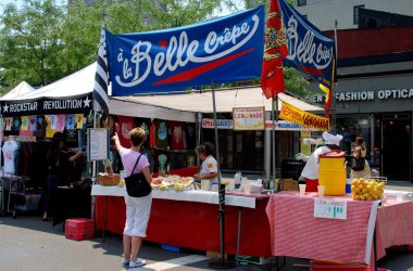 NYC; Sokak Festivali standında krep