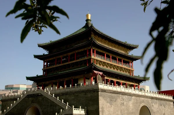 中国西安市: c. 1384 ベル タワー — ストック写真