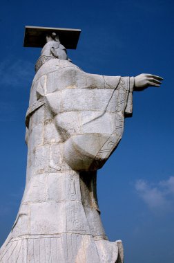 Xi'an, Çin: İmparator qin shi huang heykeli