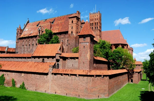 Malbork, Polsko: křižácký hrad Malbork — Stock fotografie