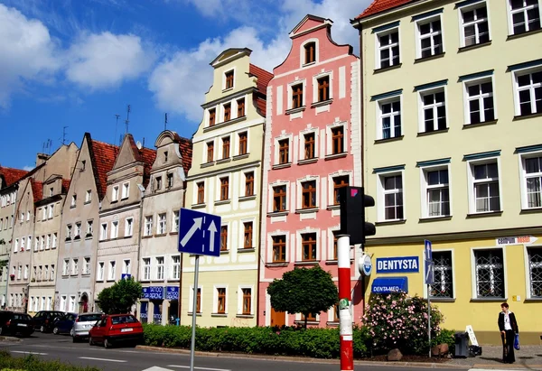 Wroclaw, Polen: grodzka straat huizen — Stockfoto