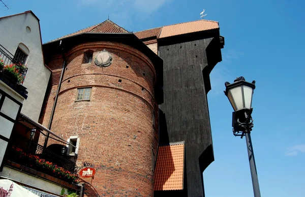 Gdansk, Polen: medeltida gdansk crane — Stockfoto