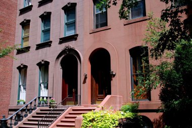 broolklyn heights, ny: satır yakışıklı brownstones