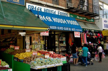 NYC: Food Shops in Astoria, Queens clipart