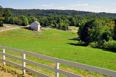 New Preston, CT: View of Pastures and Farmlands clipart