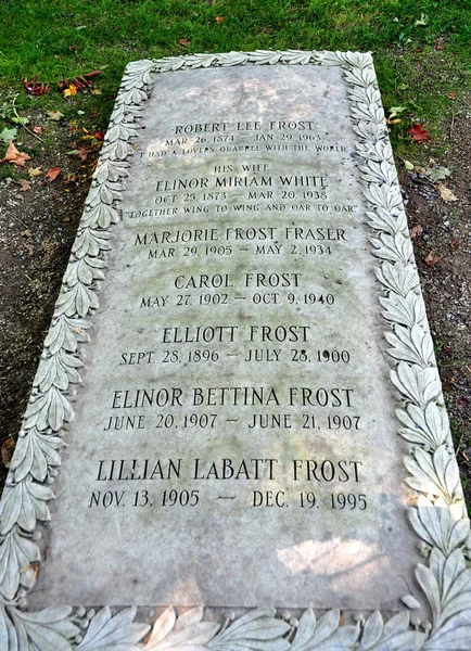 Bennington, VT: Robert Frost Gravesite — Stock Photo, Image