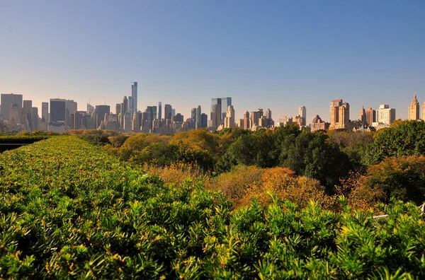Nyc: Blick auf die Skyline von Midtown Manhattan vom Central Park — Stockfoto