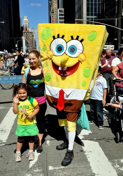 NYC: Sponge Bob al Brazil Day Event — Foto Stock