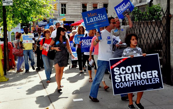 NYC:  People Campaigning Prior to Primary Elections