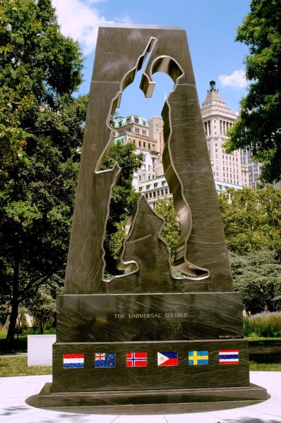 NYC: Korean War Memorial i Battery Park — Stockfoto