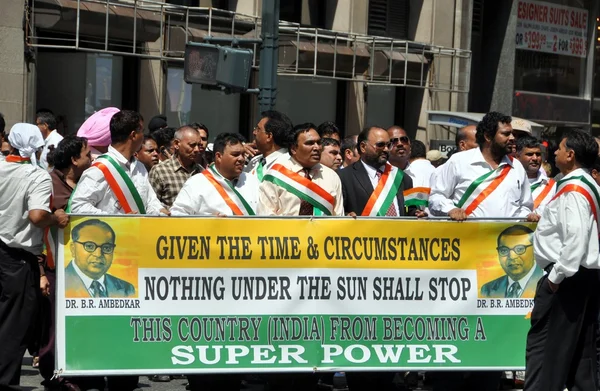 NYC: India Super Power Group в День Индии — стоковое фото