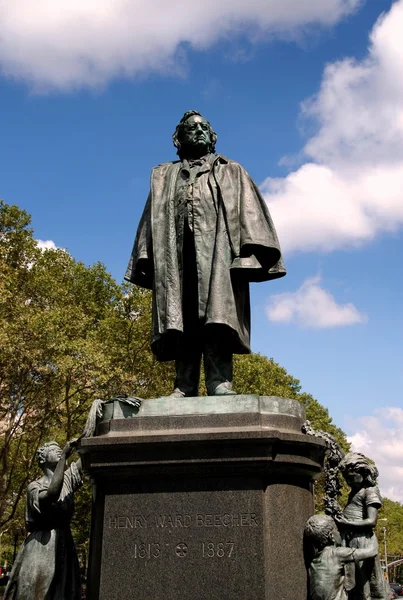 Brooklyn, Ny: Henry Ward Beecher szobor — Stock Fotó