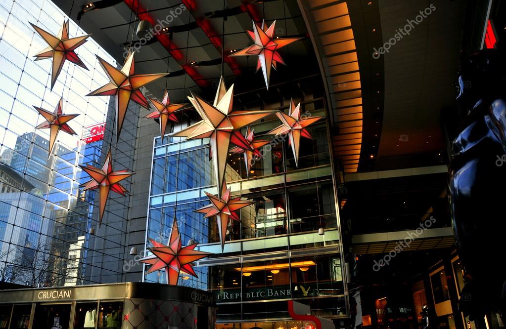Nyc Christmas Stars At Time Warner Center Stock Editorial