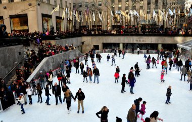 New York Şehir: Rockefeller Center buz pateni pisti