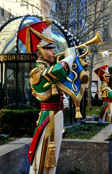 New York City: Rockefeller Center Christmas Decorations — Stock Photo, Image